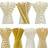 Shein Gold Foil Printed Paper Straws 200pcs Pack