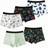 Shein Tween Boys Simple Gaming Element Breathable Briefs - Black/White/Gray