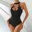 Shein Women's Summer Daily Sexy Elegant Holiday Dating All-Match Bodycon Bodysuit - Black