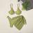 Shein Swim Vcay Women's Solid Color Halter Tie Sexy Bikini Set - Padded