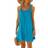 Shein Women's Summer Short Beach Dress Solid Color Sleeveless Backless U Neck Beachwear