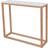 LPD Furniture Harlow Oak White Console Table 25x90cm
