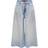 Only La High Waist Wide Leg Denim Shorts - Blue/Light Blue Denim