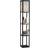 Homcom Modern Shelf Black Floor Lamp 160cm