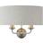 Endon Highclere Twin Brushed Chrome/Natural Wall light