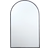 The Port. Co Gallery Wide Metal Arch Pewter Floor Mirror 110x180cm