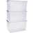 Really Useful Boxes Nesting Box Clear Storage Box 83L 3pcs