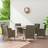 OutSunny 6 Seater Rattan Outdoor with Cushions - Light Grey Patio Dining Set
