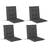 OutSunny Set of 4 Garden Outdoor Seat Pads Charcoal Chair Cushions Grey