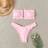 Shein Ruched Halter Split Bikini Set - Beach Holiday