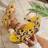 Shein Peep-Toe Platform Wedge Heeled Sandals - Yellow Floral Print