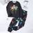 Shein Teen Boys 2pcs Pajama Set - Black Base Color Tech