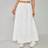 Shein Women Solid Color High Waist Tie Ruffled Hem Maxi Skirt