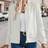 Shein Elegant Commuter Fitted Long Sleeve Zipper Front Solid Color Cardigan