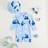 Shein Baby Boy Whale Print Long Sleeve Swimsuit With Sunscreen Wide Brim Swim Cap