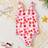 Shein Young Girl Cute Floral Print Sleeveless Swimsuit - Spring/Summer