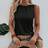 Shein Women's Solid Color Round Neck Sleeveless Casual Top