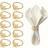 Shein 10 Pcs Gold Rings - Zinc Alloy Napkin Ring