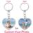 Shein Double Side Custom Keychain With Picture - Personalized Photo Text+Icons