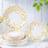 Shein 7/9 Inch White Background Gold Polka Dot Disposable Paper Plates