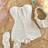 Shein Soleia Women's Knit Texture Front Tie Halter Jumpsuit - White