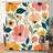 Shein Vibrant Floral Shower Curtain 1pc