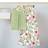 Shein Women Green Mock Seam Top And Pink Floral Print Pants Set - Green