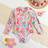Shein Young Girl Tropical Floral Print Zipper Front Long Sleeve Casual T-Shirt Style One-Piece Swimsuit