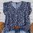 Shein Plus Size Women's V-Neck Cap Sleeve Casual Holiday Blouse