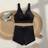 Shein Women Solid Color And Simple Design Ruched Bikini Set - Summer Beach