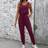 Shein Women's Solid Color Sleeveless Fashion Jumpsuit - Summer