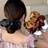 Shein High-End Satin Hair Scrunchies 15.5 cm Black White Khaki Brown