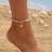 Shein Summer Beach Vacation Style Pink Turquoise Anklet Fashion Beaded Metal Starfish Pendant Foot - Pink/Turquoise