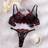 Shein Women's Sexy Floral Embroidered Bra & Panty Lingerie Set