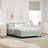 vidaXL LED Boxspringbett mit Matratze Hellgrau 160x200 cm Samt Rahmenbett