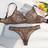 Shein Women Plus Size Solid Leopard Print Seamless Bra And Panty Set