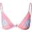 Hollister Swimwear Bikini Underwire Plunge Top - Pink Patchwork