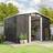 Living and Home Charcoal Black Apex Metal Shed 8 X 6 ft (Building Area )