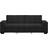 vidaXL 4105035 Black Soffa 220cm 3-sits