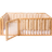 Good Evas Full Montessori Floor Bed Frame for Toddlers with Fence 41x78"