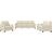 vidaXL 3201339 Cream Soffa 198cm 3st 6-sits