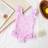 Shein Young Girl Pink Bow Stripe Print Ruffle One-Piece Swimsuit