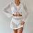 Shein Ladies Plain Simple Daily Hollow Out Cover Up - Summer Beach