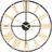 Melody Maison Large Skeleton Black/Gold Wall Clock 60cm