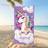 Shein Custom Name Unicorn Beach 1pc Bath Towel Multicolour