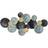 Homcom 3D Art Modern Circle Blue/Black/Gold Wall Decor 133x66cm