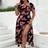 Shein Plus Size Women Boho Floral Print Casual Vacation Dress - Summer