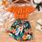 Shein Tween Girls Orange Off Shoulder Cropped Cami Top Matching Set - Orange