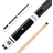 Jonny 8 Ball Hardwood 4 Piece Adjustable Snooker Pool Cue & Padded Soft Case 4x11mm Screw Tips Black