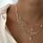 Shein Delicate Simple Faux Pearl Drop Pendant Multi-Layer Necklace - Women